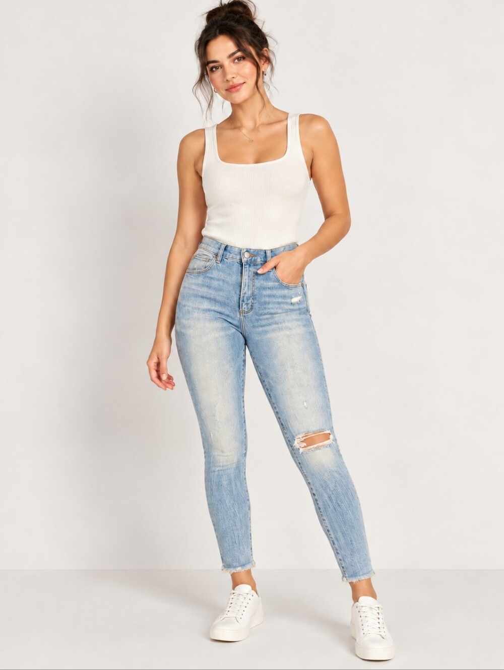 ❤️ ABERCROMBIE & FITCH HIGH RISE SUPER SKINNY ANKLE JEANS, 4 (27)